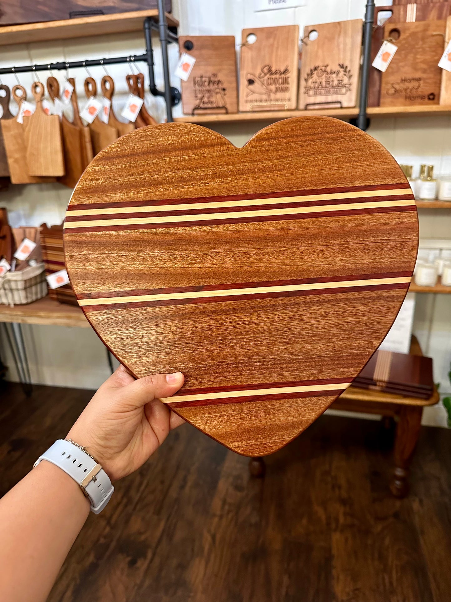 Heart shape charcuterie boards