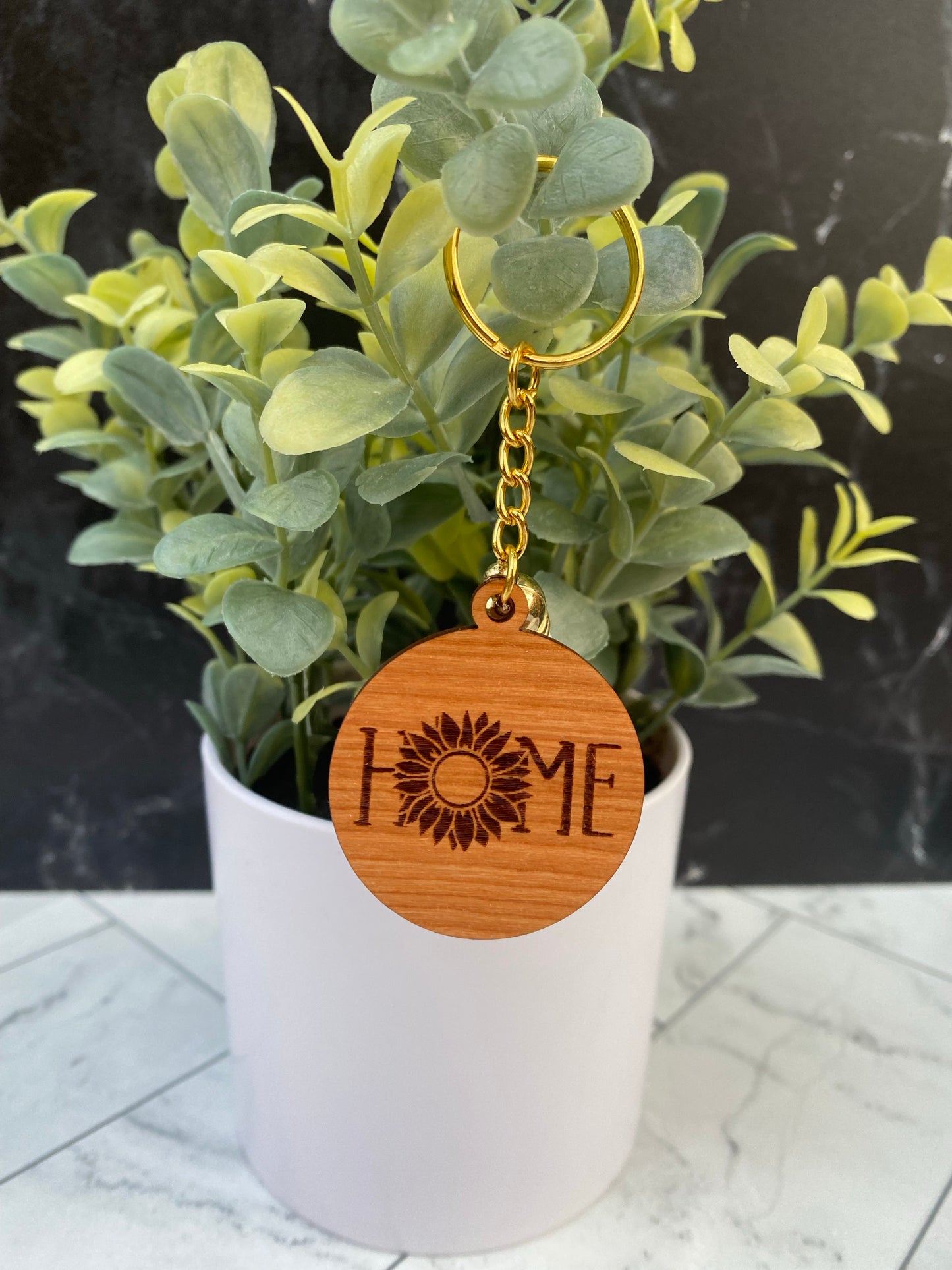Our Home Wooden Keychain