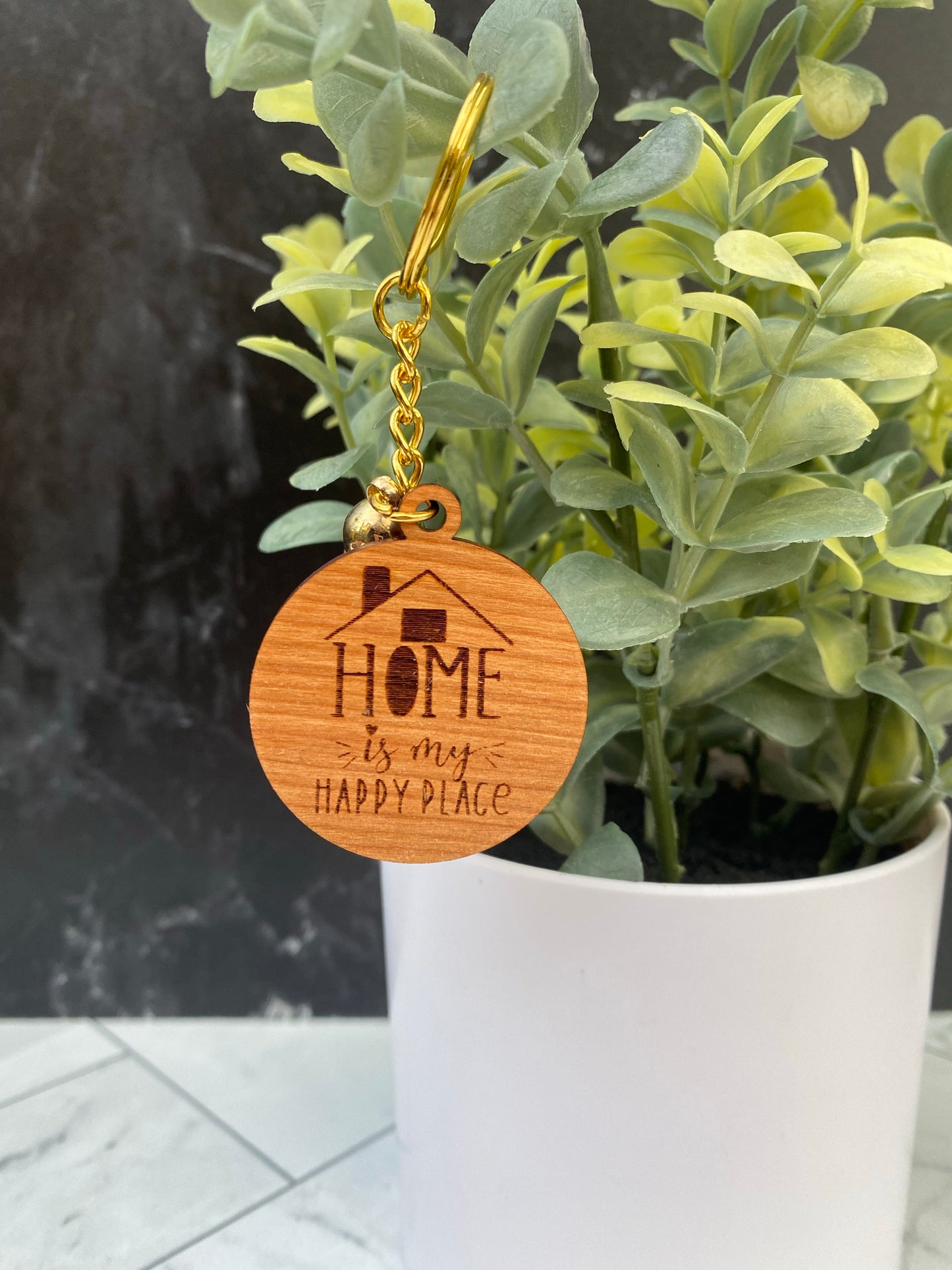 Our Home Wooden Keychain
